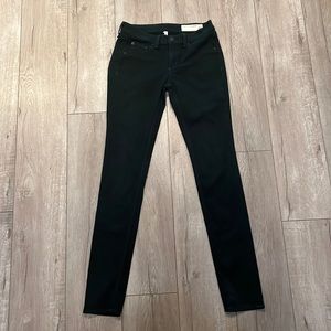 Rag & Bone dark green legging slim jeans Size 26 mid rise